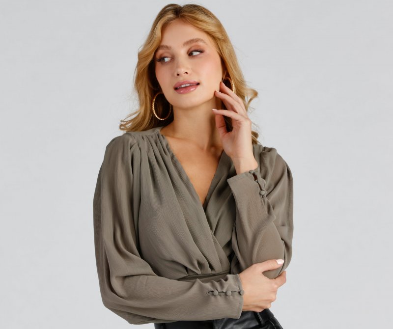TableClothsUs Playing Favorites Chiffon Button Top